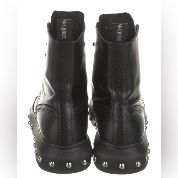 Alexander McQueen Leather Ankle Lace-Up Boots black - Picture 5 of 6